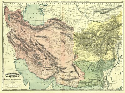 Perse, Afghanistan et Baloutchistan en 1892 - Rand McNally and Company